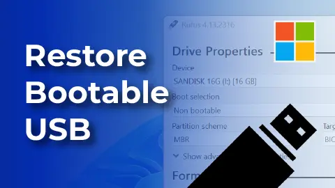 How to Restore a Bootable USB Drive to Normal in Windows