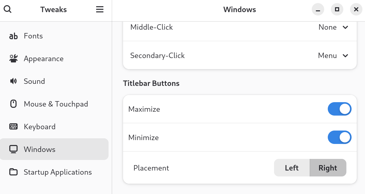 Enable Minimize and Maximize Buttons in Debian 13