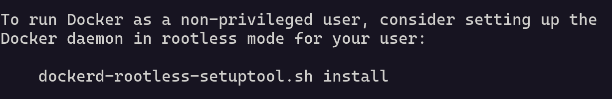 Docker rootless mode