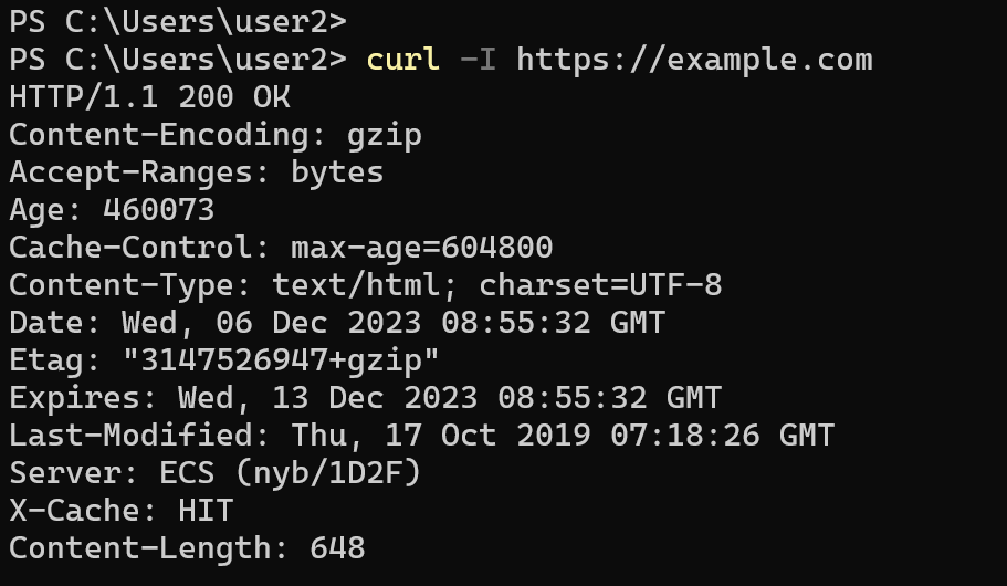 curl Response Headers