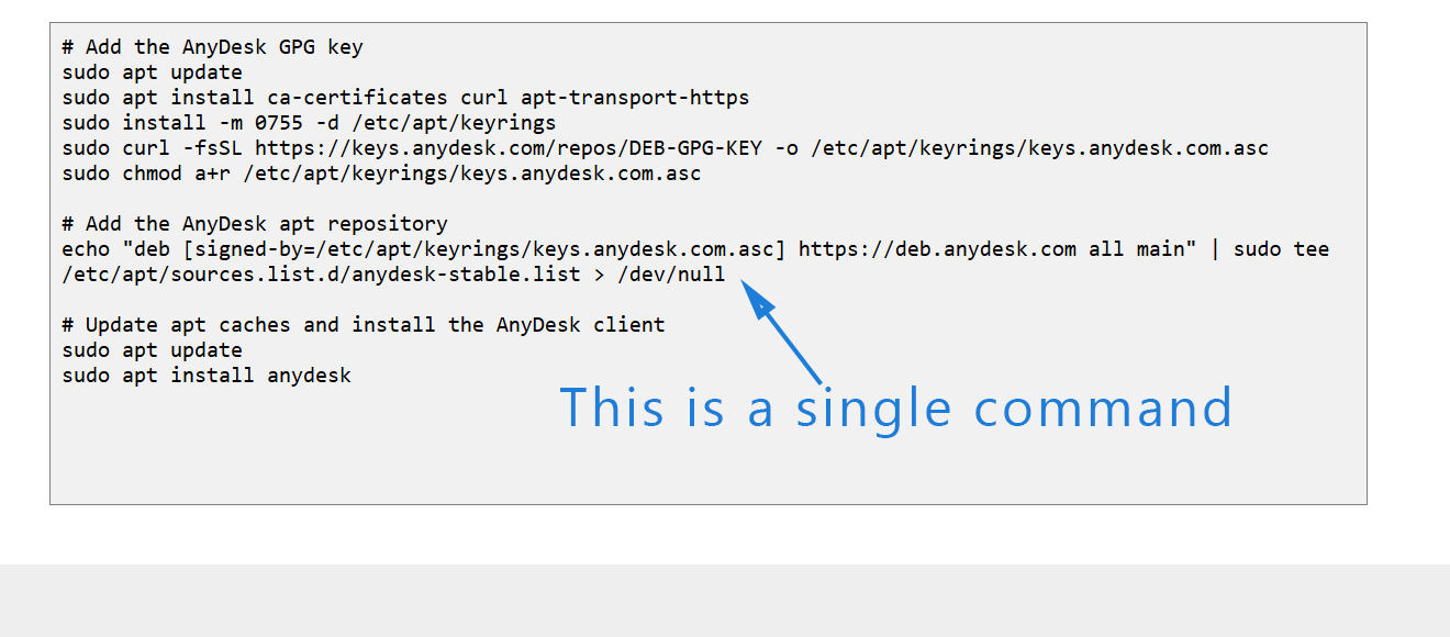 AnyDesk DEB repository for Linux Mint