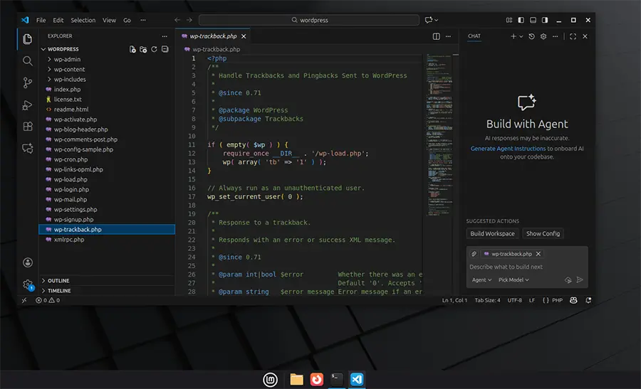 Visual Studio Code on Linux Mint 22