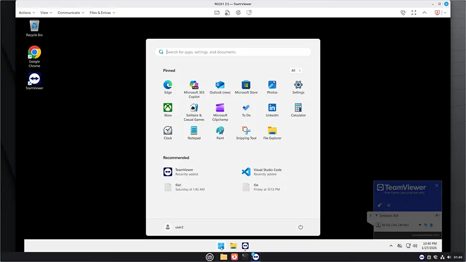 Remote Desktop from Linux Mint to Windows