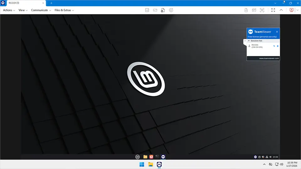 Remote Desktop from Windows 11 to Linux Mint 22