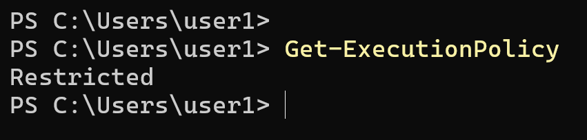 check the execution policy in PowerShell
