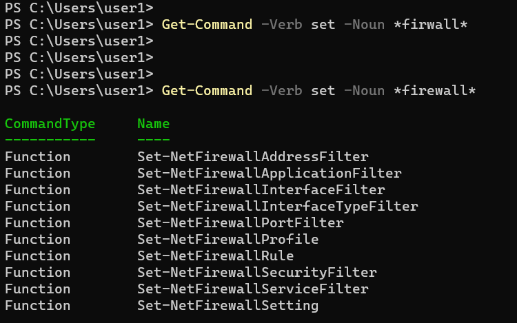 All built-in PowerShell commands follow the verb-noun naming format