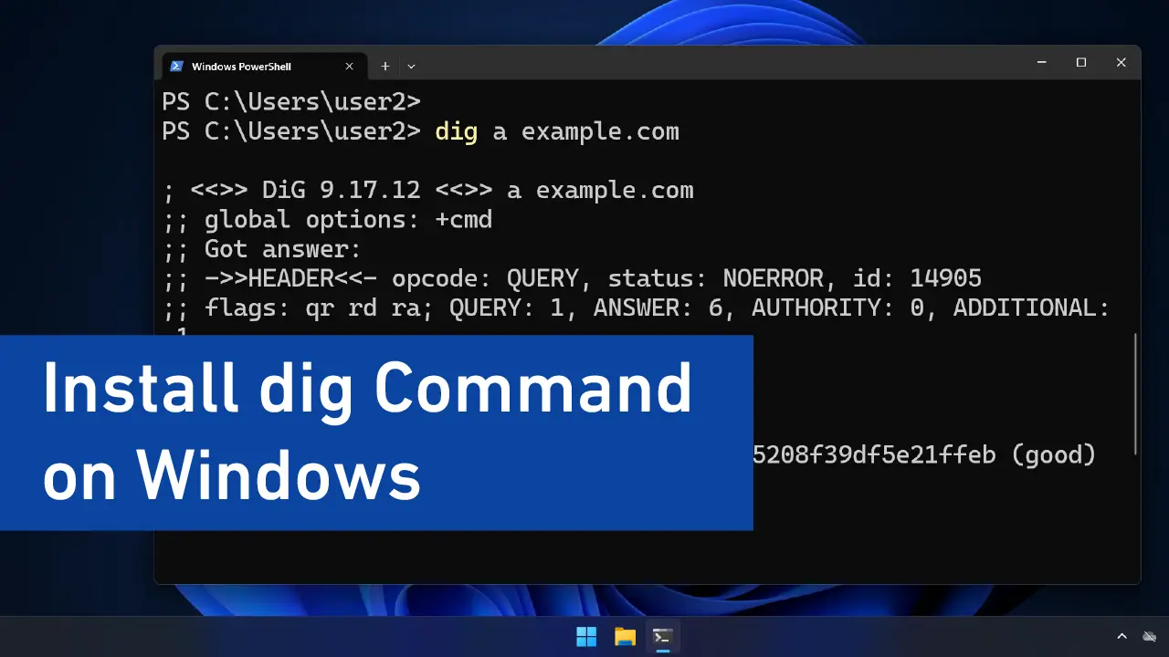 How to Install dig Command on Windows (10, 11, Server)