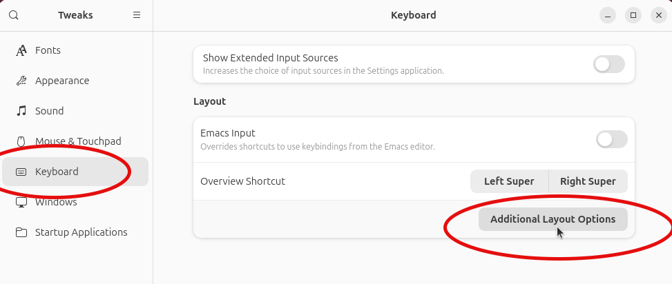 GNOME Tweaks