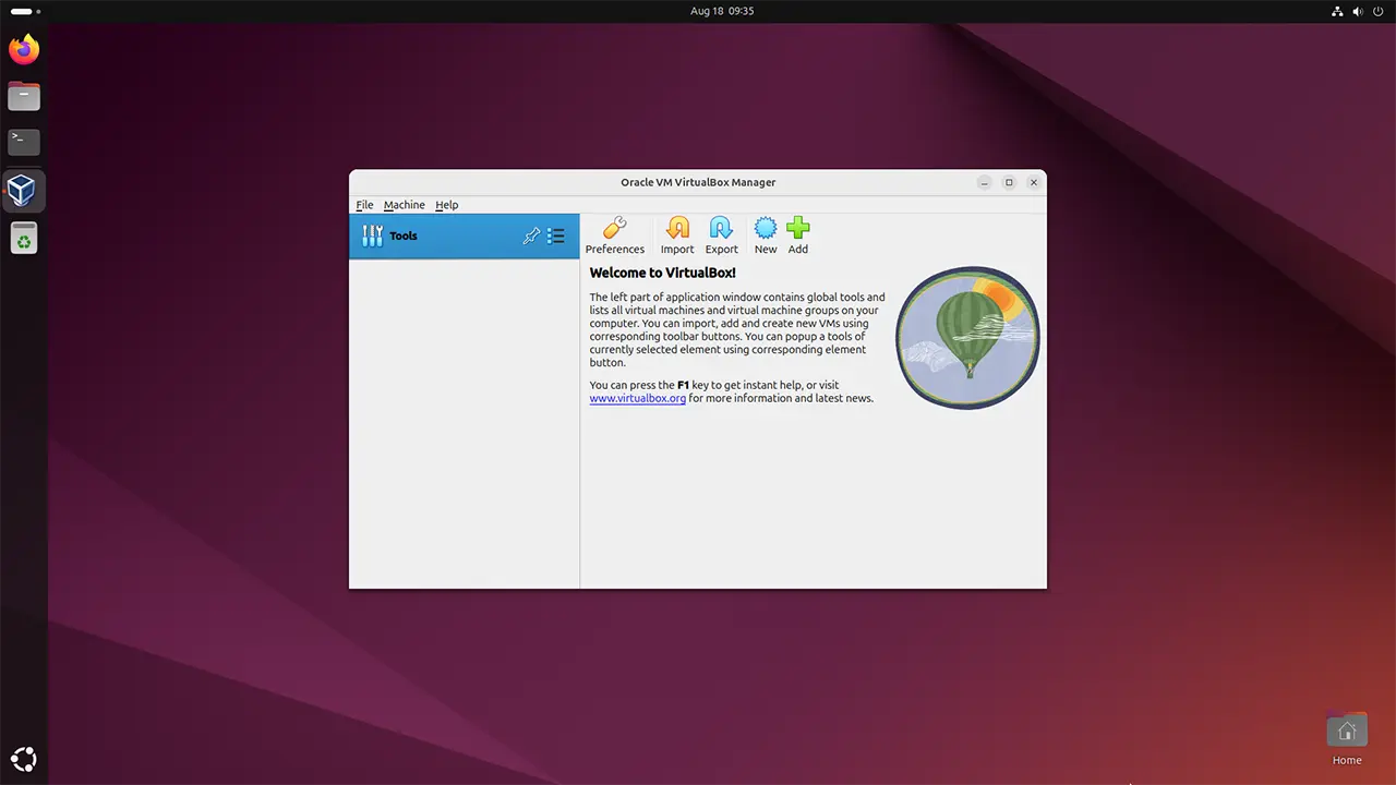 Oracle VM VirtualBox on Ubuntu 24