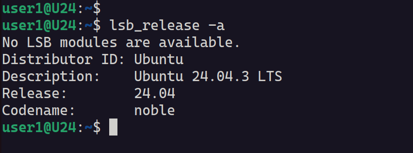 Check Ubuntu version using lsb_release command.