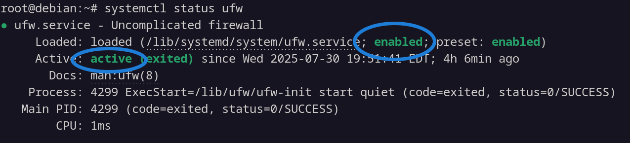 Install UFW Firewall on Debian