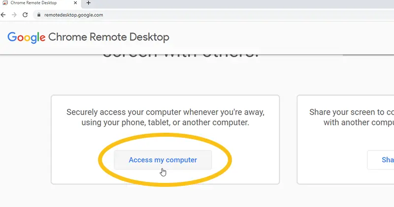 Access my computer remotely 