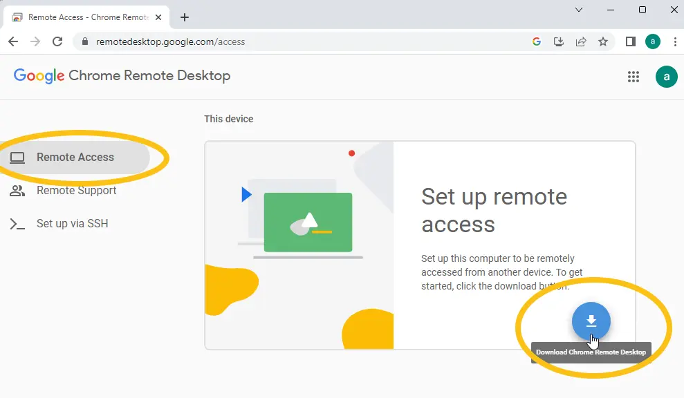 Download Chrome Remote Desktop