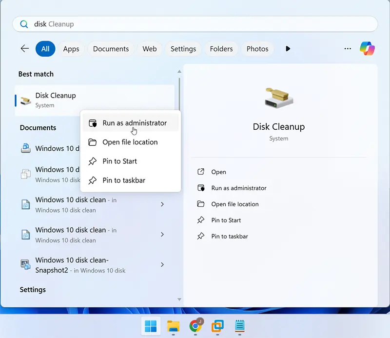 Disk Cleanup Windows