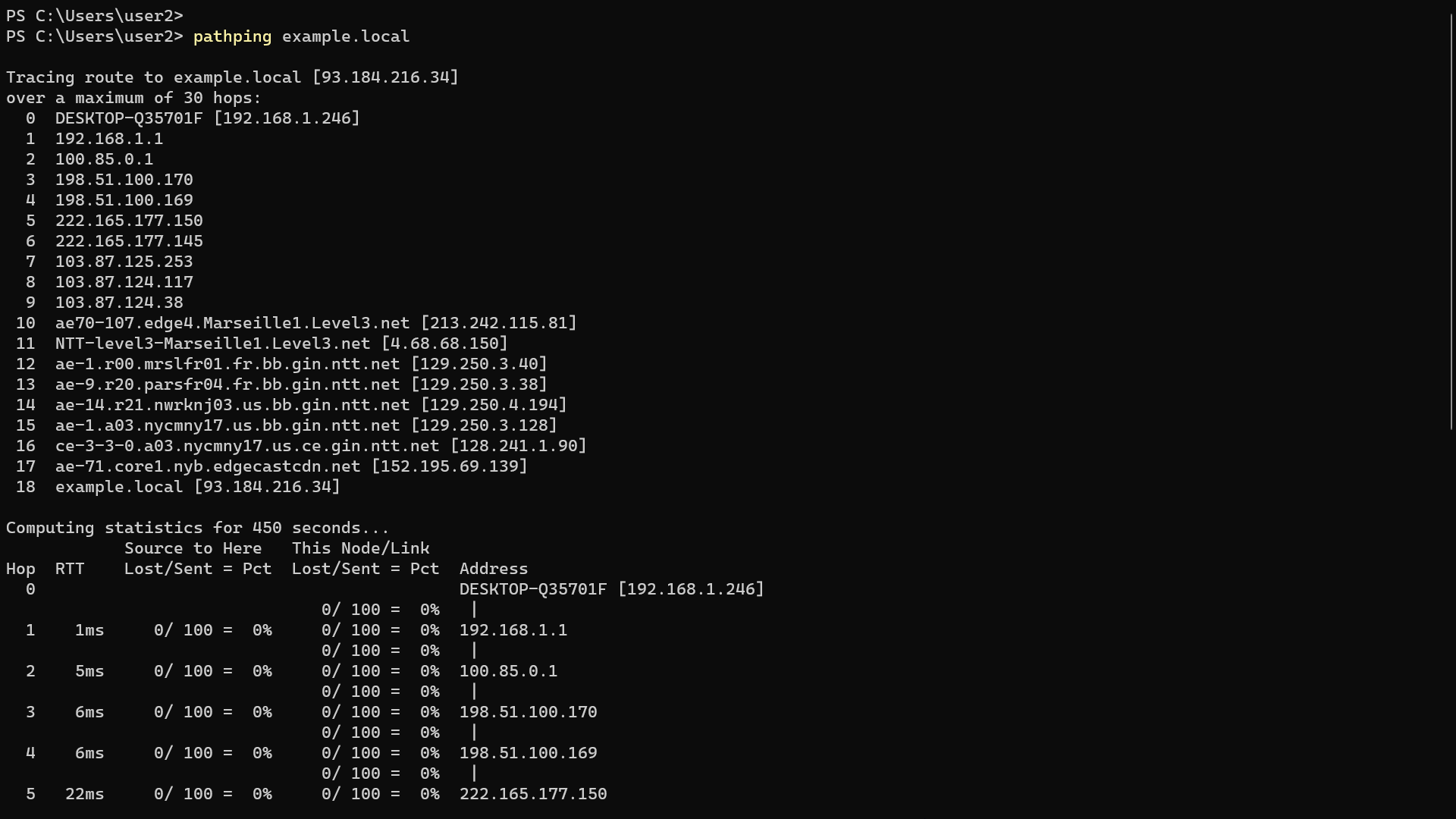 How to Traceroute in Windows using Pathping Command