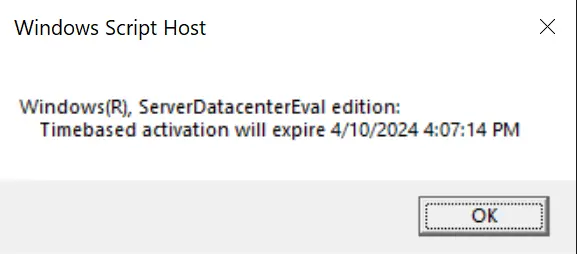 Windows License Expiration on Windows Server 2022