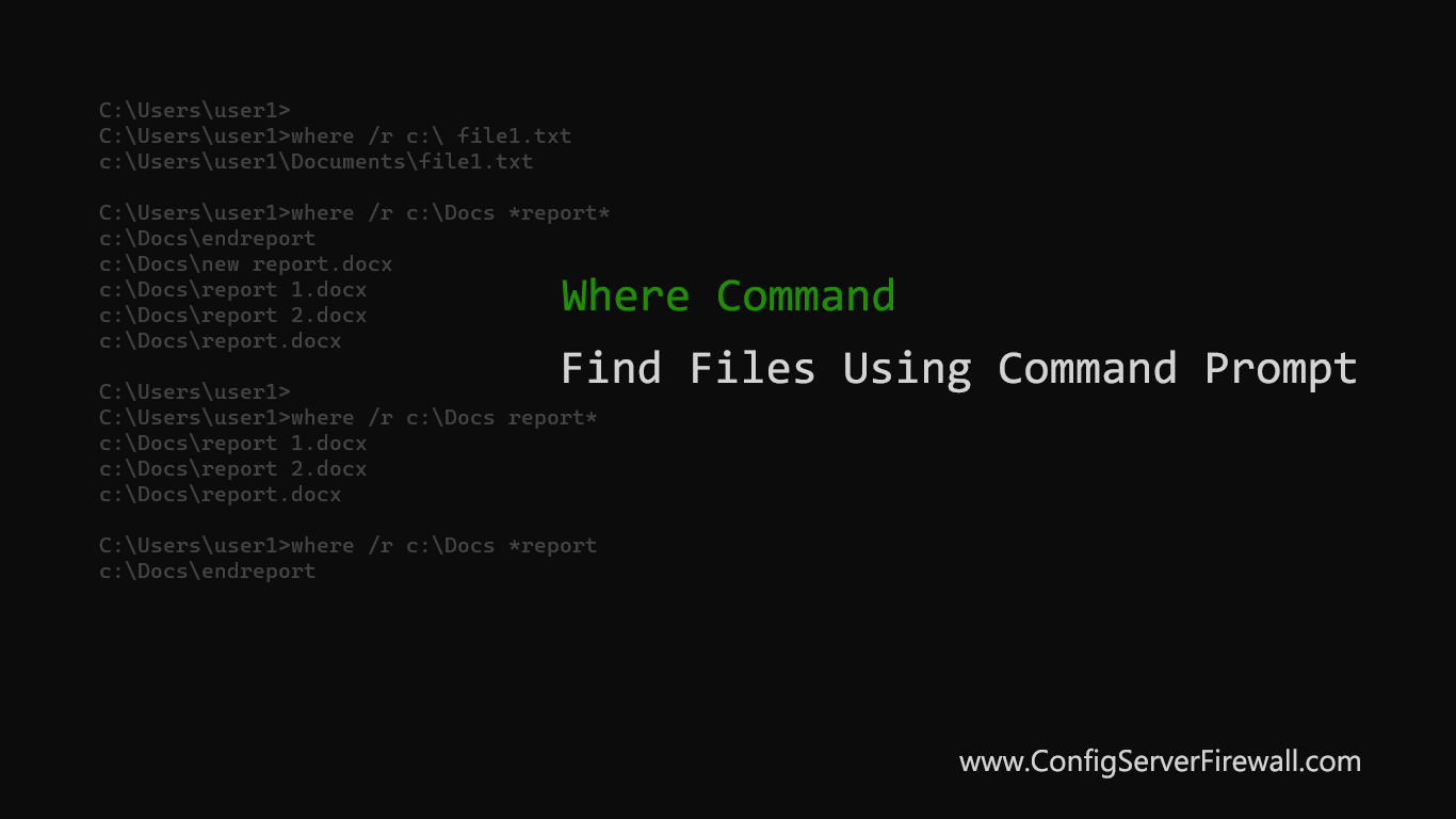 windows where command