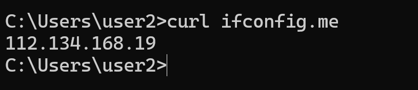 check my public ip address in cmd