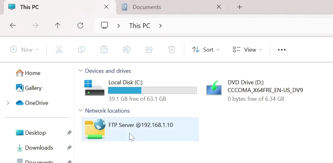 How to Mount an FTP Server as a Network Location