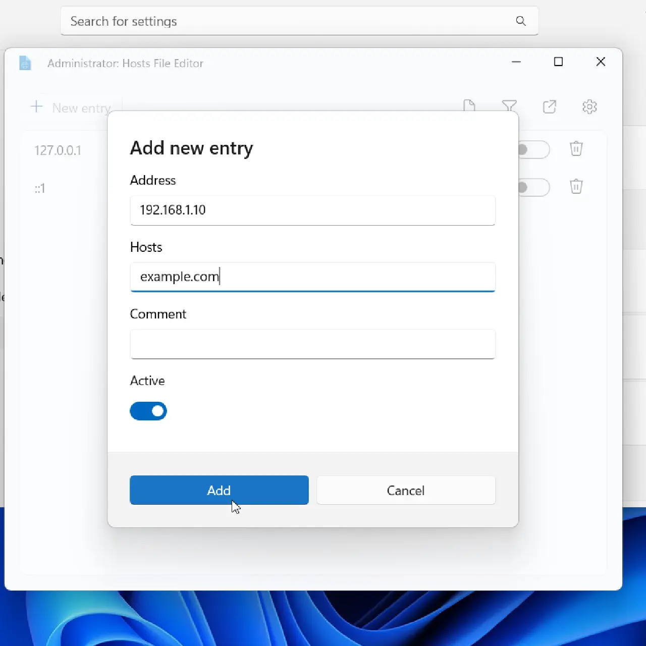 Edit Windows Hosts File with a GUI
