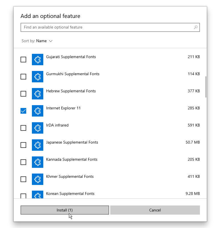 Reinstall Internet Explorer 11