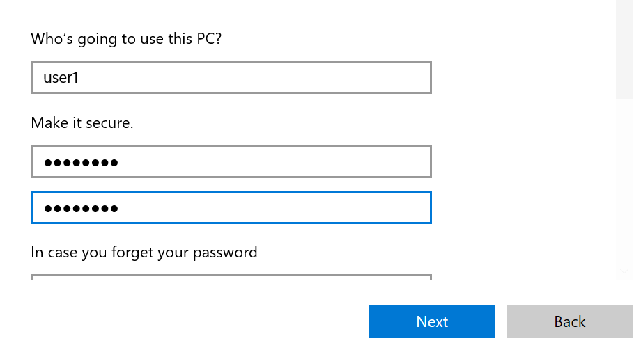 Create local account on Windows 11