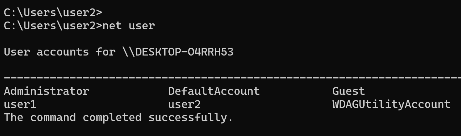 net user command