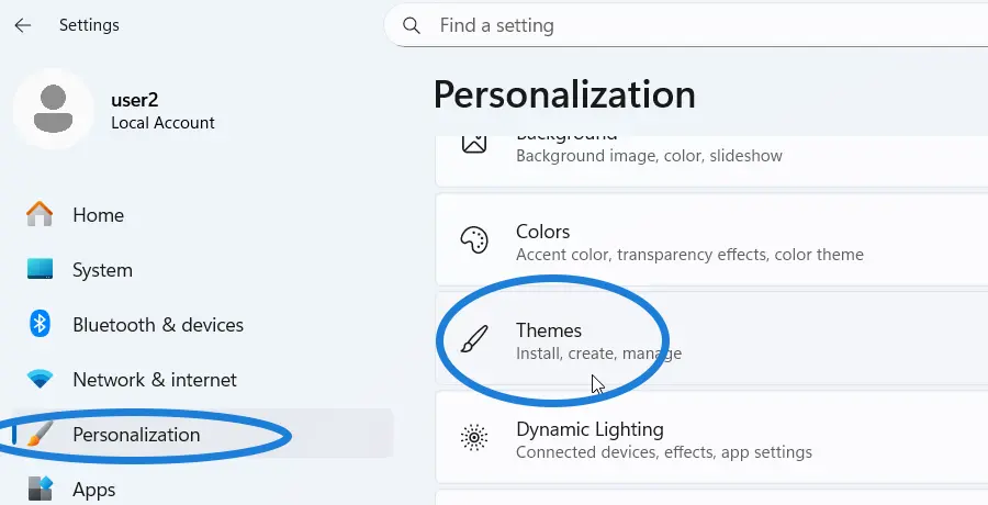 Themes Settings