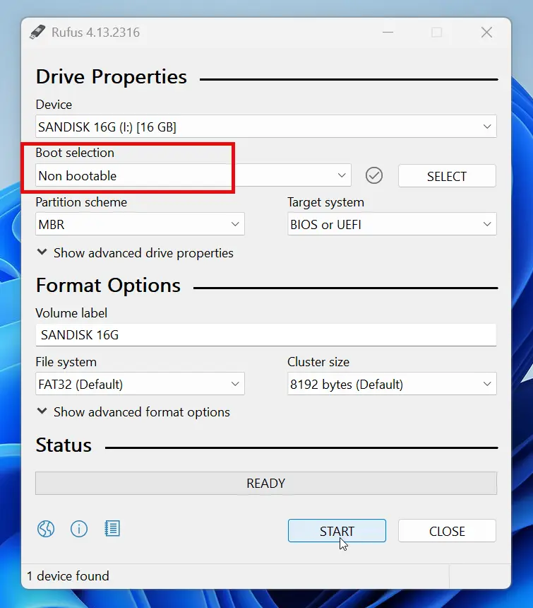 Restore a Bootable USB Drive to Normal